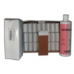 TOPAZ type Miel - Recharge cire roll on -24x100ml - Bandes, huile 500ml